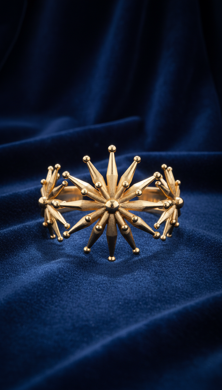 Imperial Gold Starburst cuff bracelet