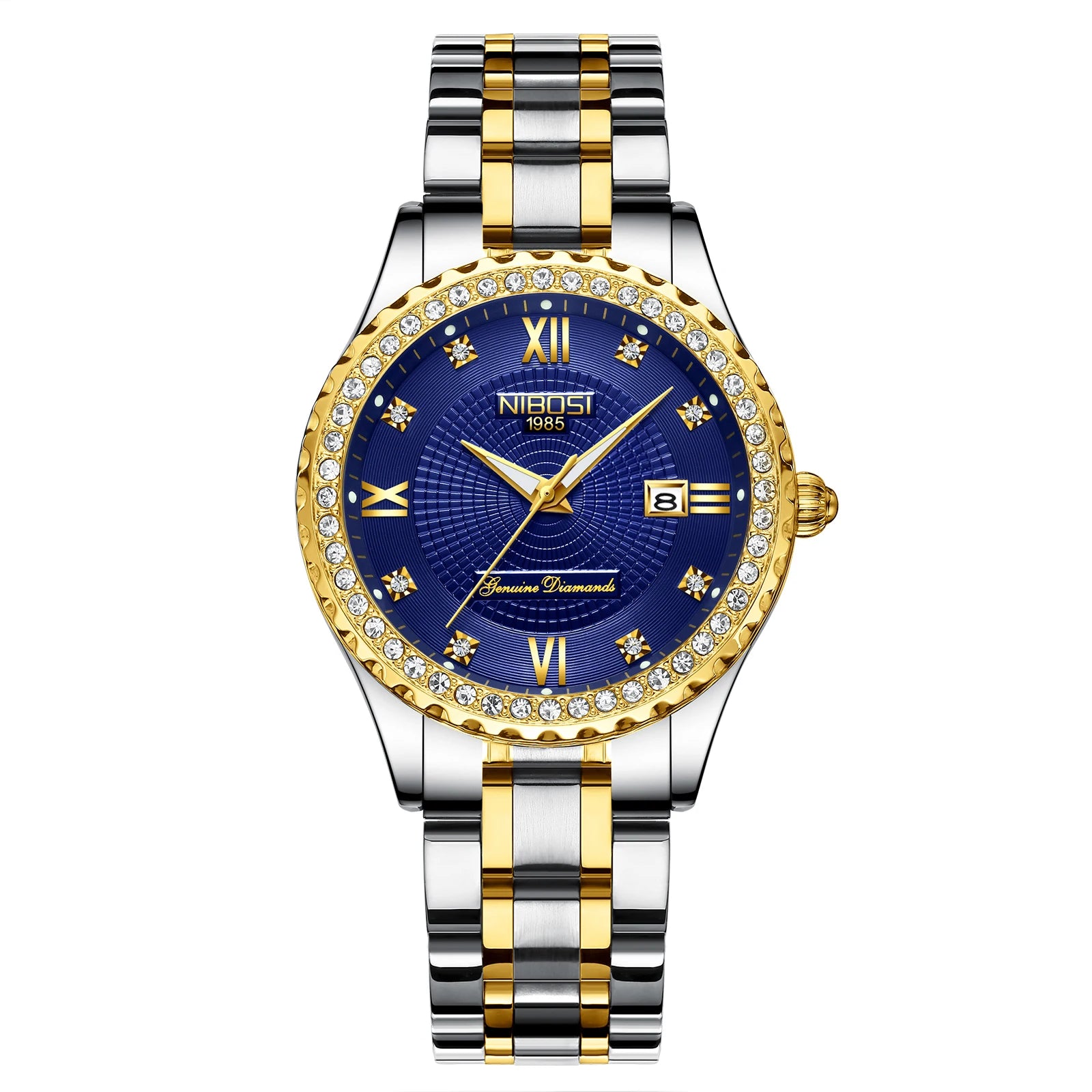 NIBOSI Diamond Luxury Rose Gold Watch