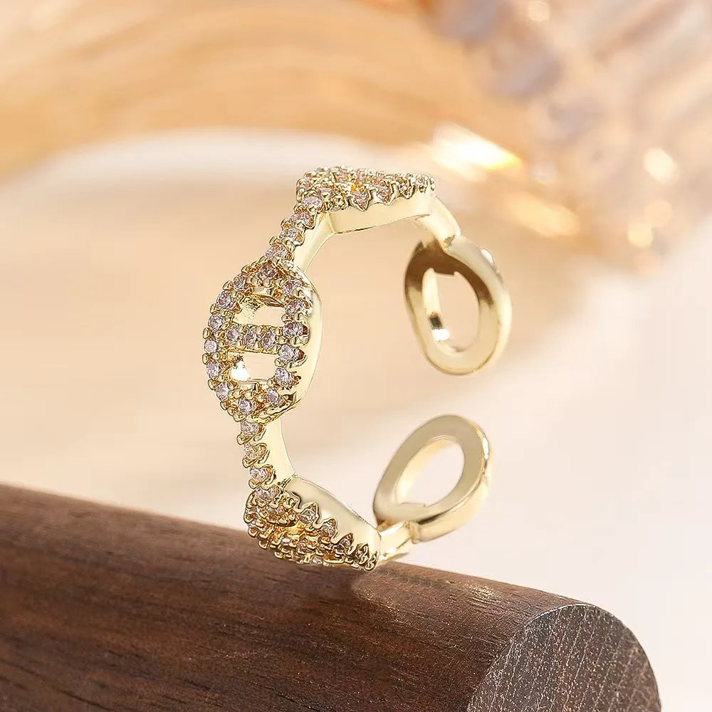 Fashionable and understated luxury style ring, elegant and unique open-end ring accessory, minimalist jewelry.