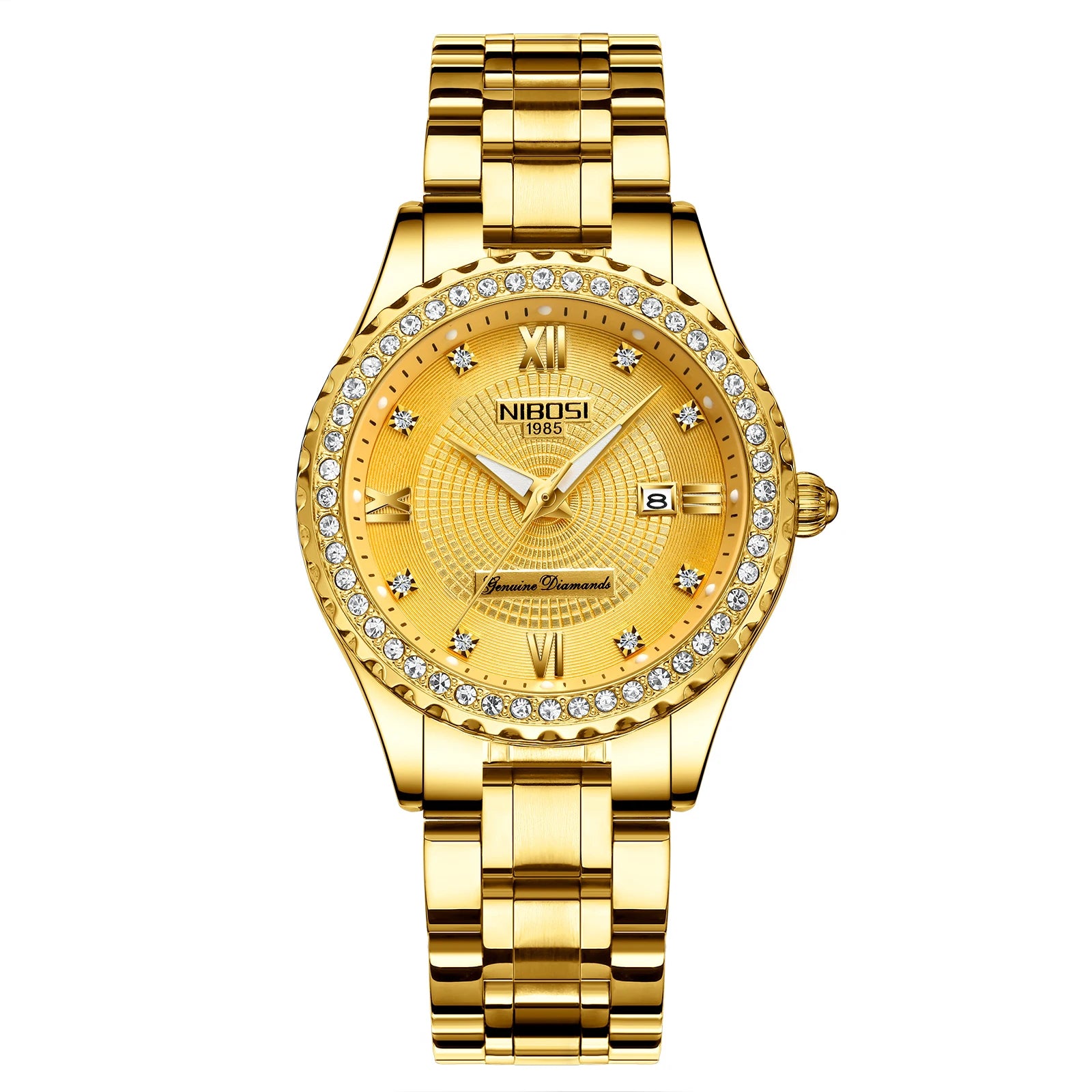 NIBOSI Diamond Luxury Rose Gold Watch